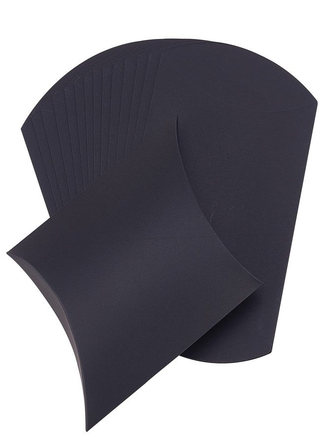Airssory 50 Pcs 6.5x5.1x1.7 Inches Simple Black Cardboard Paper Pillow Candy Boxes for Halloween Wedding Favors Baby Shower Birthday Festival Party Supplies - Image 2
