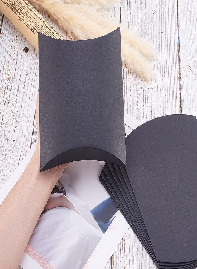 Airssory 50 Pcs 6.5x5.1x1.7 Inches Simple Black Cardboard Paper Pillow Candy Boxes for Halloween Wedding Favors Baby Shower Birthday Festival Party Supplies - Image 4