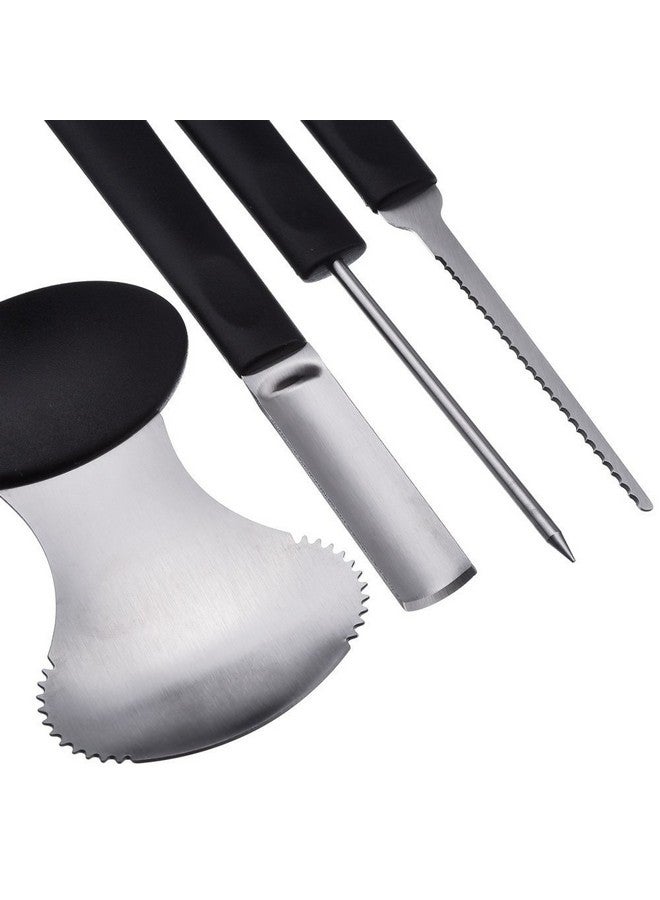 Antner Pumpkin Carving Tools Kit, 4 Pieces Heavy Duty Stainless Steel Carving Tools Set and 6 Pieces Halloween Pumpkin Carved Stencils Stickers - Image 4