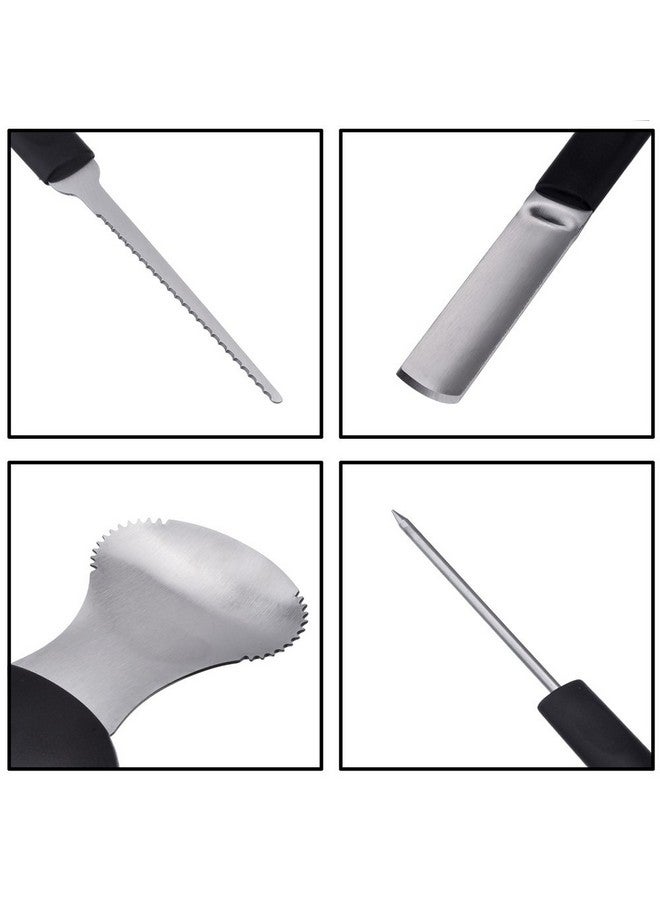 Antner Pumpkin Carving Tools Kit, 4 Pieces Heavy Duty Stainless Steel Carving Tools Set and 6 Pieces Halloween Pumpkin Carved Stencils Stickers - Image 5