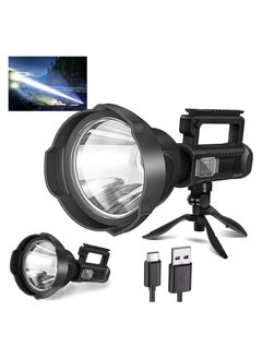 Toby's Outdoor Searching Light Handheld Spots Lamp with Adjustable Tripod Low Medium Strong Light High Bright Flash Light 4 Diverse Lighting Modes Built-in 3 * 8000mAh High Capacity Rechargeable Cell  - Image 1