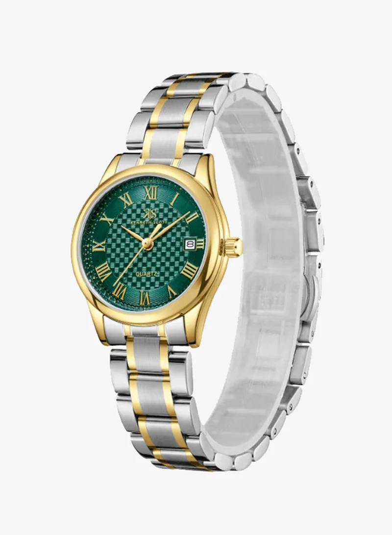 KENNETH SCOTT Women's Stainless Steel Analog Watch K25504-TBTHG - 28.8x34 mm