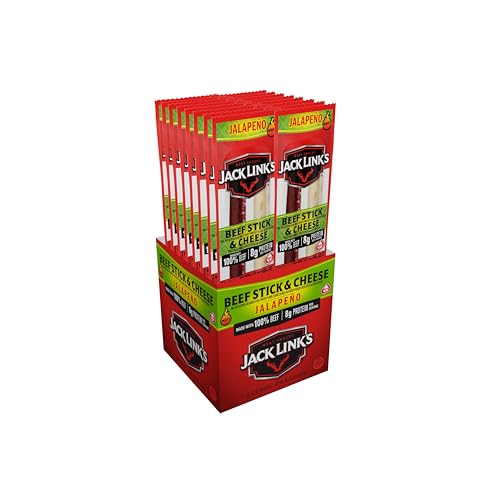 Jack Link's Jalapeno Beef & Cheese Combo, Spicy Snack Pack, Made with 100% Beef and Real Wisconsin Cheese, 8g protein, Great Stocking Stuffers, Individually Wrapped Snacks - 1.2 Ounce (Pack of 16) - Image 1