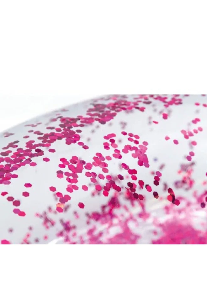 INTEX Vinyl Round Transparent Glitter Inflatable Tube Pink 20 x 6.35 x 22.86 cm 56274