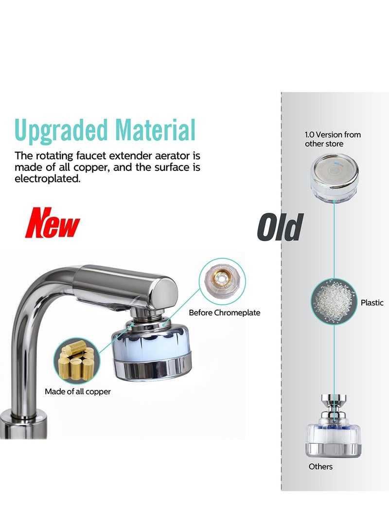 مرشح مياه الصنبور المتميز الجديد 4 في 1 طويل الأمد. مرشح مياه الصنبور القابل للاستبدال للمطبخ والحمام. يزيل 99% من الكلور ويخفف الماء العسر. يخفف من جفاف البشرة، مناسب للبشرة الحساسة. - Image 4