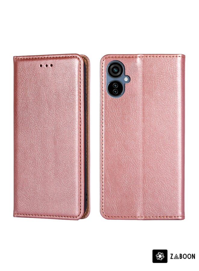Zaboon Protective Case For OPPO A1 5G Skin Feel Calf Texture Card Slots Leather - Image 1