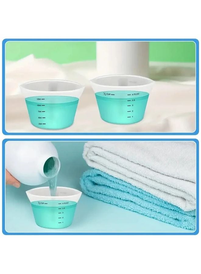 2pcs Reusable Silicone Laundry Detergent Cups 125ml Dishwasher Safe Leak Proof - Image 5