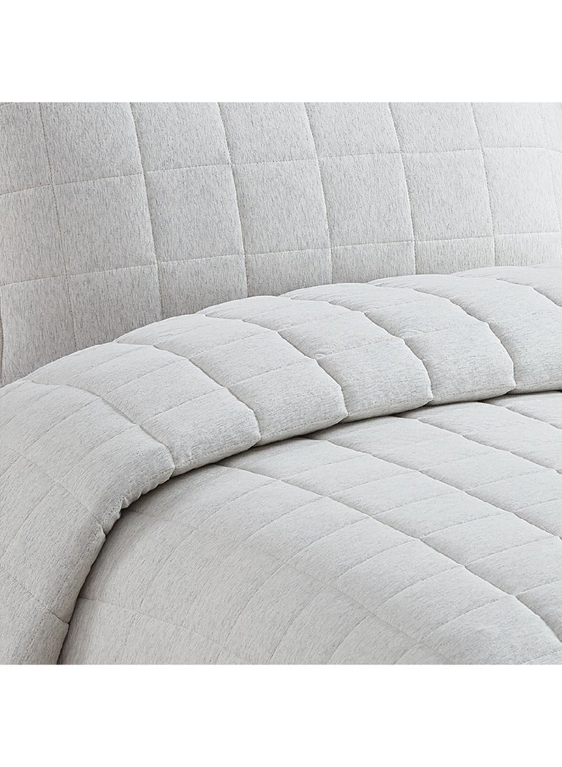 Home Box طقم لحاف صيفي مكون من 3 قطع من القطن الجيرسي من Knitnook مقاس 240 × 220 سم  - Image 3