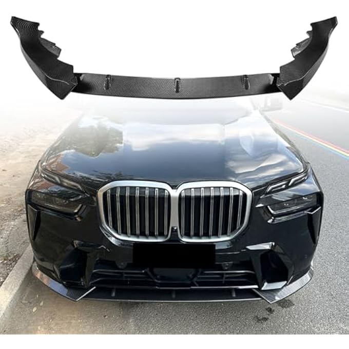 FINMOKAL شفاط أسفل مقدمة السيارة متوافق مع BMW X7 G07 LCI M Sport 2023-2025، مظهر ألياف الكربون - Image 1