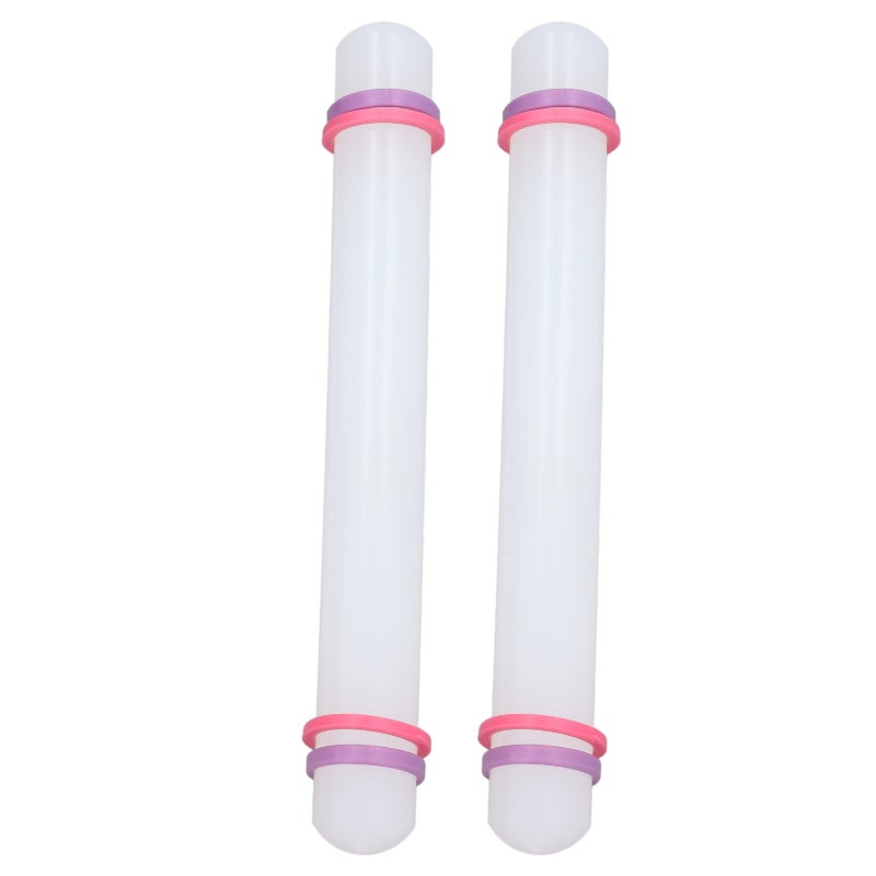 Plastic Rolling Pin: Premium Plastic Nonstick Surface - Sturdy Handle Rounded Ends for Pastries, Noodles, Pizza - Image 3