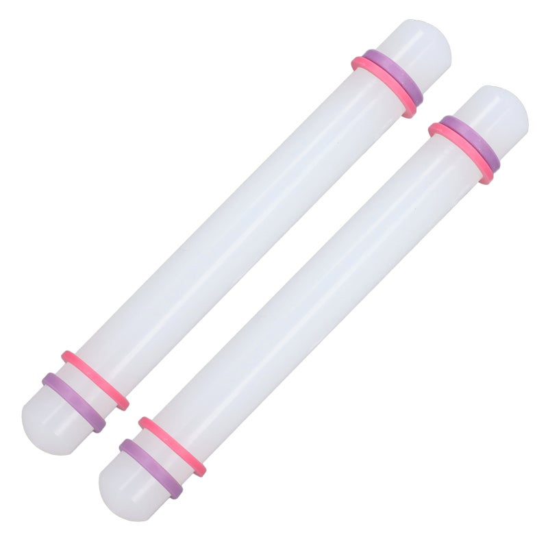 Plastic Rolling Pin: Premium Plastic Nonstick Surface - Sturdy Handle Rounded Ends for Pastries, Noodles, Pizza - Image 5