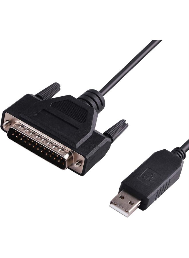 16FT USB Male to DB25 Male Parallel (25 Pin) Serial Adapter Cable Printer Cable Adapter, Connector DB25 IEEE 1284 Converter for Old Printer Support - Image 1