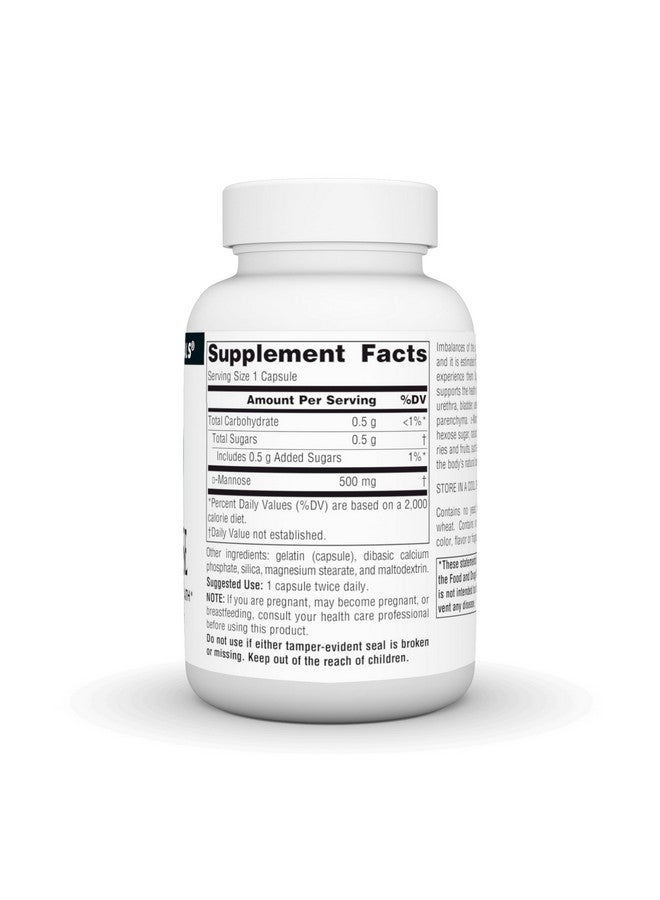 Source Naturals D-Mannose, Potent Urinary Tract & Bladder Health Support*, 500mg - 60 Capsules - Image 2