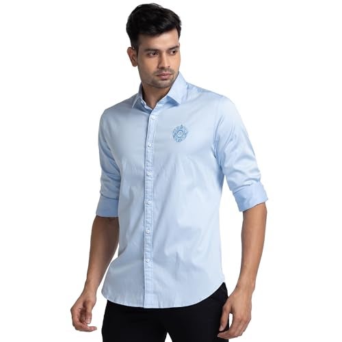 Raymond Slim Fit Medium Blue Casual Shirt for Men - Image 3