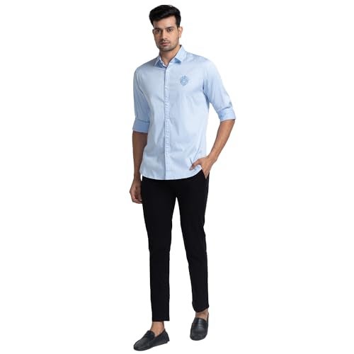 Raymond Slim Fit Medium Blue Casual Shirt for Men - Image 5