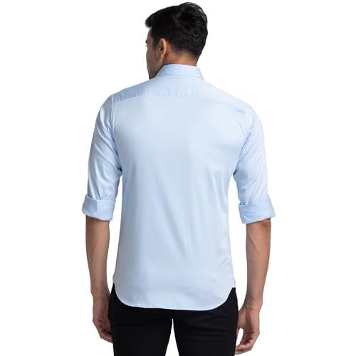 Raymond Slim Fit Medium Blue Casual Shirt for Men - Image 4