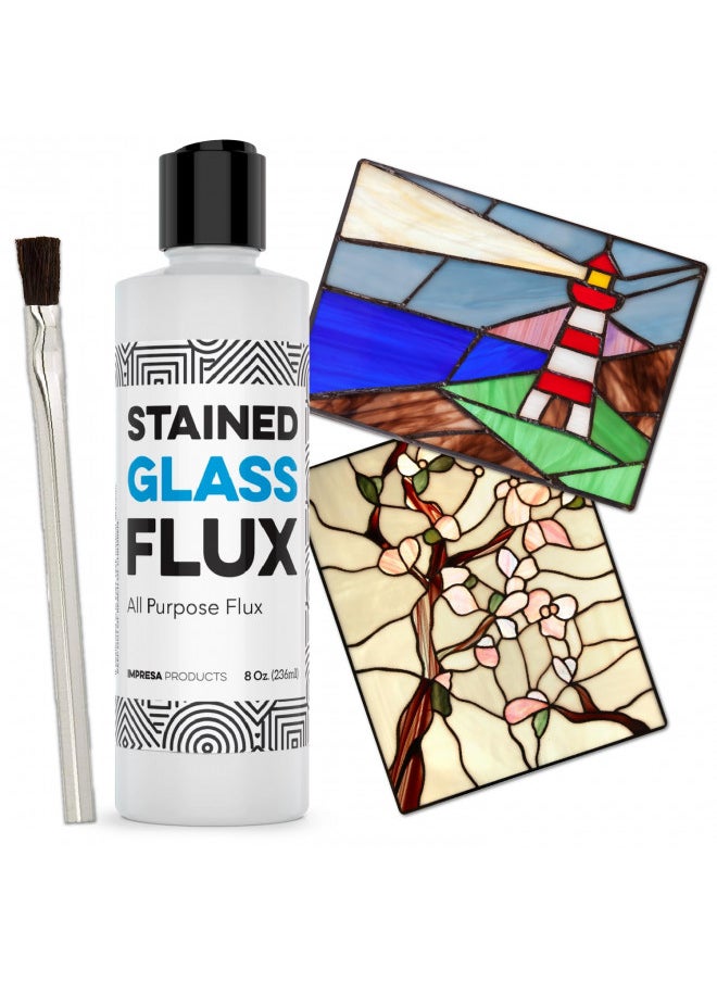 IMPRESA - 8oz Liquid Zinc Flux for Stained Glass, Soldering Work, Glass Repair and more - Easy Clean Up - Made in USA - Image 1
