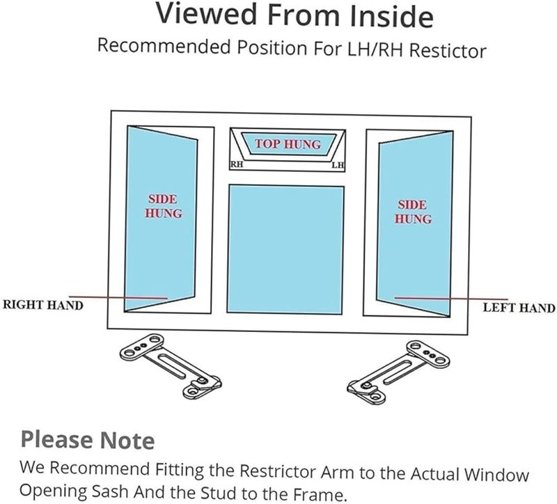 قفل أمان النوافذ 4 قطع، مزلاج سلامة الأطفال، أوقاف النوافذ المنزلقة، تركيب سهل للغاية - Image 4