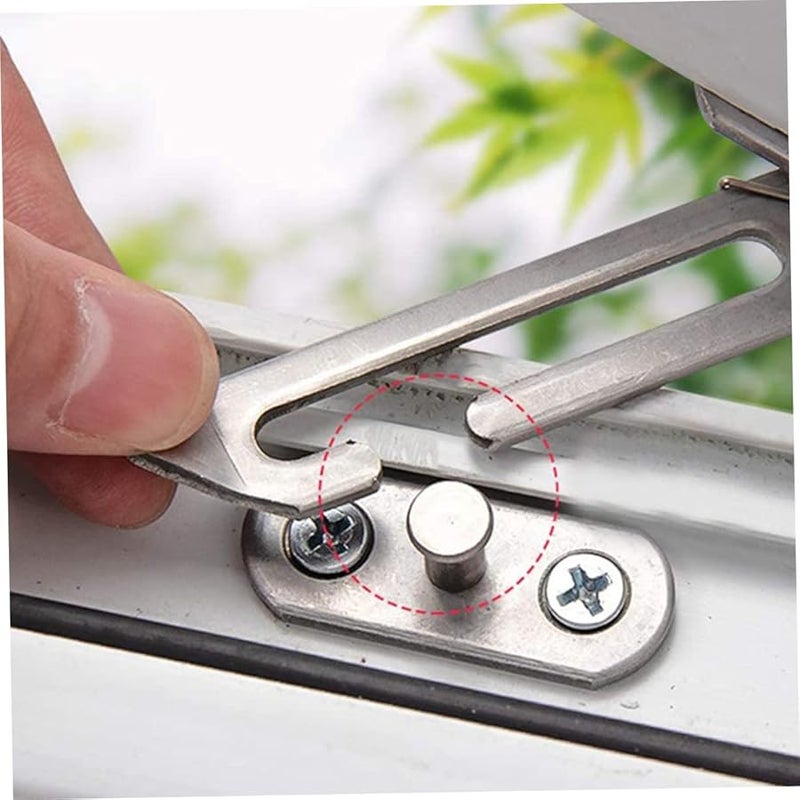 قفل أمان النوافذ 4 قطع، مزلاج سلامة الأطفال، أوقاف النوافذ المنزلقة، تركيب سهل للغاية - Image 3