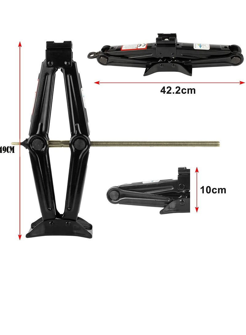 California formula-T California Scissor Jack Car Jack Stand Upright Jack , Minimum Height:14cm to Maximum Height: 39.5cm 2 Ton (4000 lbs) or 1815 Kilograms  - Image 2