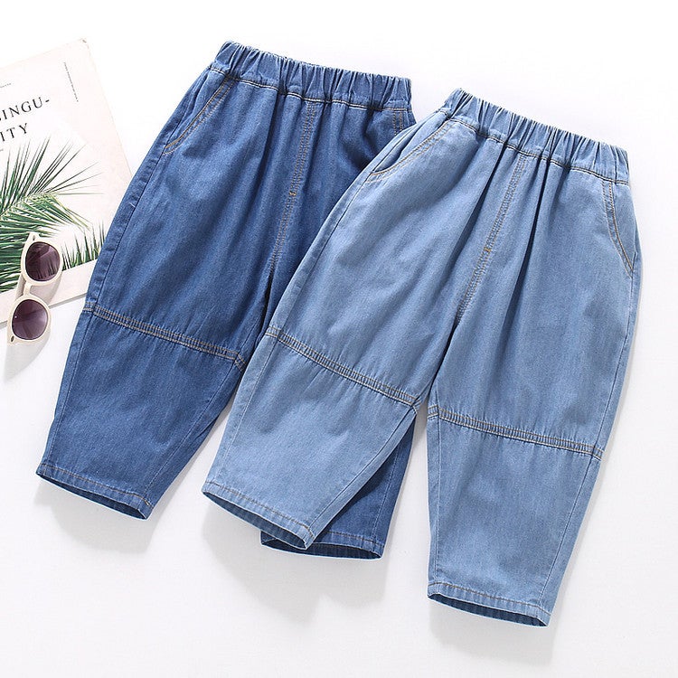Children'S Jacquard Jeans New Boys' Korean Style Fashion Trousers Girls' Spring Trendy Denim Pants - Image 3