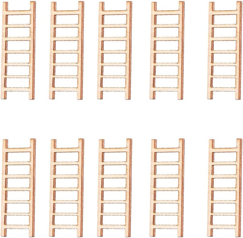 klarako Fairy Garden Figurine Crafts Micro Landscape Decor DIY Ladder Gift Set of 10 - Image 2