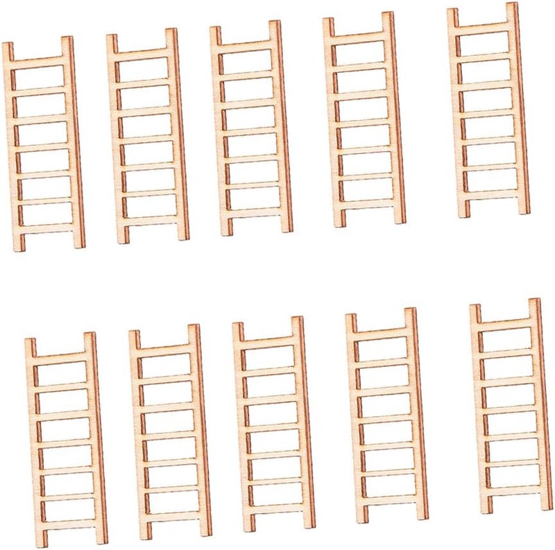 klarako Fairy Garden Figurine Crafts Micro Landscape Decor DIY Ladder Gift Set of 10 - Image 1