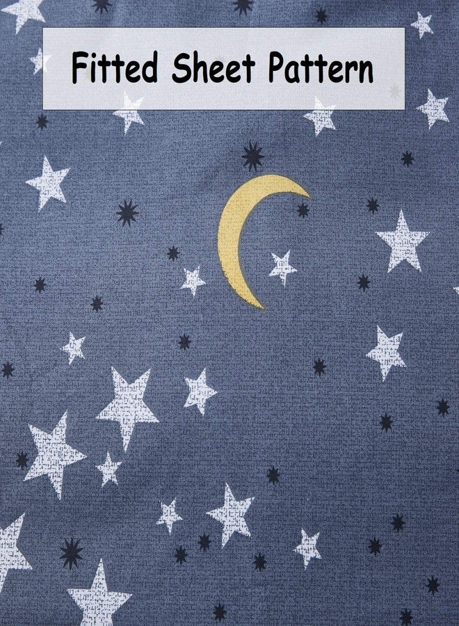 Brandream Kids Bedding Sets Full Size Astronaut Space Galaxy Boys Bed Sheet Set Deep Pockets Grey Bed Sheets Pillow Cases Set 100% Cotton 4-Piece - Image 5