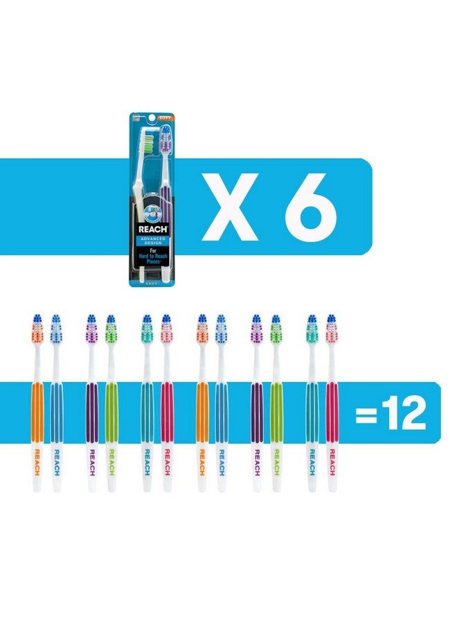 REACH Advanced Design Toothbrushes, Soft, 2-Count (Pack Of 6) - Image 2