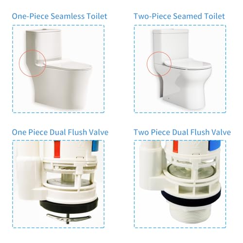 Lychee Light Toilet Flush Valve Replacement Kits with 1.49-Inch(38mm) Toilet Tank Button, Fits ToTo THU338N, Universal One-Piece Dual Flush WC Repair Parts, 2 Inches (8 Inches Height) - Image 4