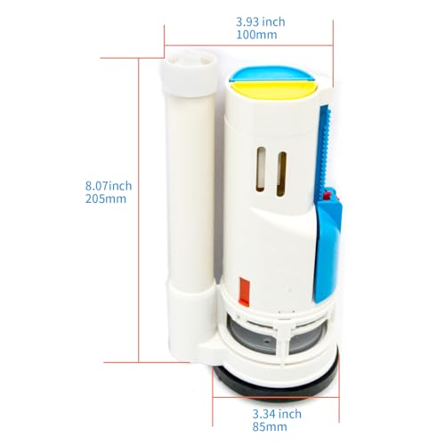 Lychee Light Toilet Flush Valve Replacement Kits with 1.49-Inch(38mm) Toilet Tank Button, Fits ToTo THU338N, Universal One-Piece Dual Flush WC Repair Parts, 2 Inches (8 Inches Height) - Image 5