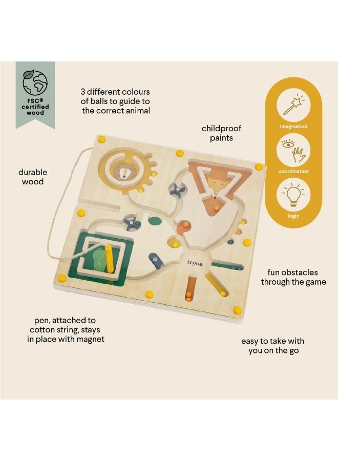 Trixie Baby Wooden Magnetic Maze Toy - Image 2