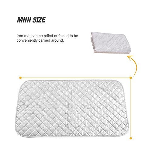 Ruibo Magnetic Ironing Mat Blanket,Iron Board Alternative Cover/Quilted Washer Dryer Heat Resistant Pad/Portable Cover/Mat Grey 33"X 18" - Image 4