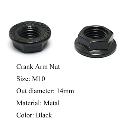 Pro Bamboo Kitchen 4pcs 14mm Crank Arm Nut M10 Bicycle Bottom Bracket Cotterless Crank Axle Threaded Nut - Image 4