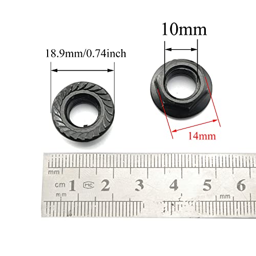 Pro Bamboo Kitchen 4pcs 14mm Crank Arm Nut M10 Bicycle Bottom Bracket Cotterless Crank Axle Threaded Nut - Image 3