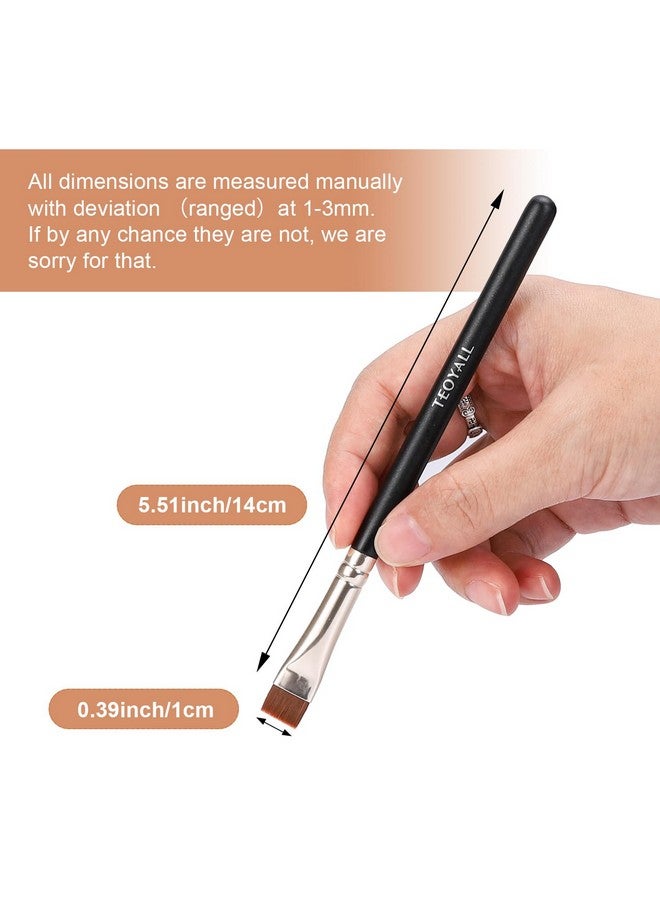 TEOYALL Concealer Brush Set Flat Top Blush Brush Angled Nose Contour Brush Ultrathin Eyeliner Eyebrow Brush For Flawless Finish (370S/Flat Top/Thin Flat) - Image 5