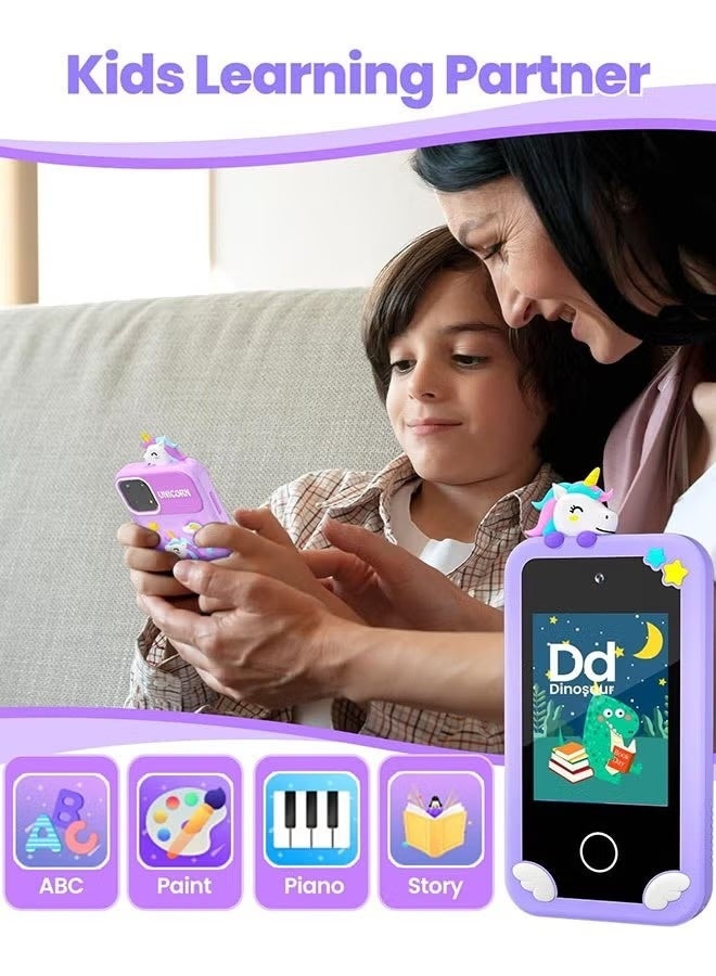 GTSOL Kids Smart Phone with 2.8” Touchscreen, Dual Cameras, Learning Games, Music & Audio Player | Educational Toy Phone with Parental Controls | Gift for Ages 3-10 - Image 5