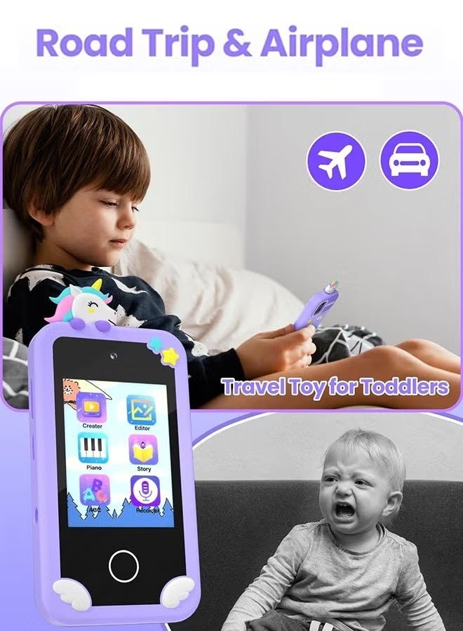 GTSOL Kids Smart Phone with 2.8” Touchscreen, Dual Cameras, Learning Games, Music & Audio Player | Educational Toy Phone with Parental Controls | Gift for Ages 3-10 - Image 3