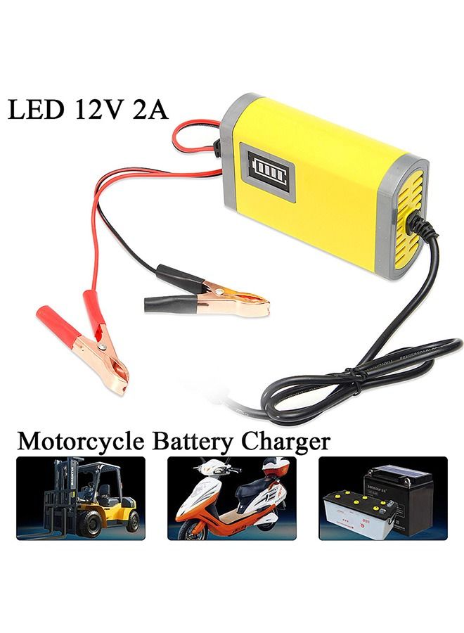 Generic 12V 2A Intelligent Charging Device Automatic Auto Motorcycle Lead Acid Battery  - Image 2