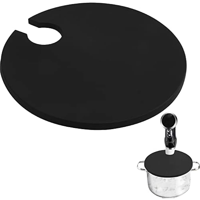 Khazna Sous Vacuum And Vide Lid Cooking Sous Vacuum And Vide Cooker Fits Up To 105 Pot Prevent Water Evaporation And Retain Flavor For Stock Black - Image 2