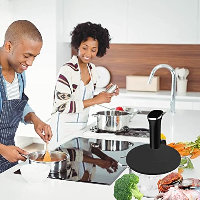 Khazna Sous Vacuum And Vide Lid Cooking Sous Vacuum And Vide Cooker Fits Up To 105 Pot Prevent Water Evaporation And Retain Flavor For Stock Black - Image 5