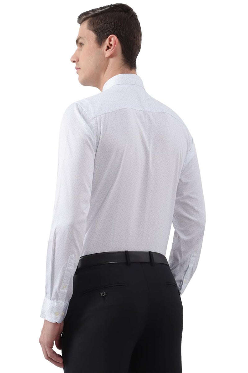 Peter England Men Cotton Slim Fit Shirt (PESFOSLPD27217_White, 39 - Image 3
