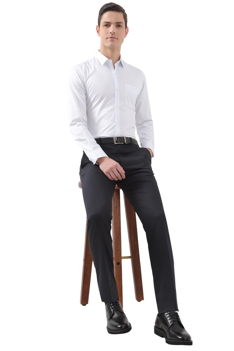 Peter England Men Cotton Slim Fit Shirt (PESFOSLPD27217_White, 39 - Image 5