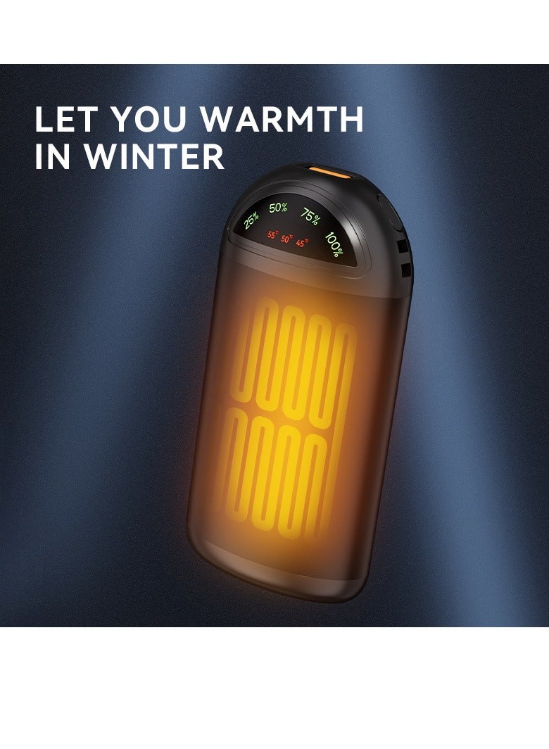 general Rechargeable electric hand warmer, 5000mAh portable heating pack with LED display, 3 heating levels, ergonomic design, compact pocket heater for winter travel and outdoor activities - Image 4