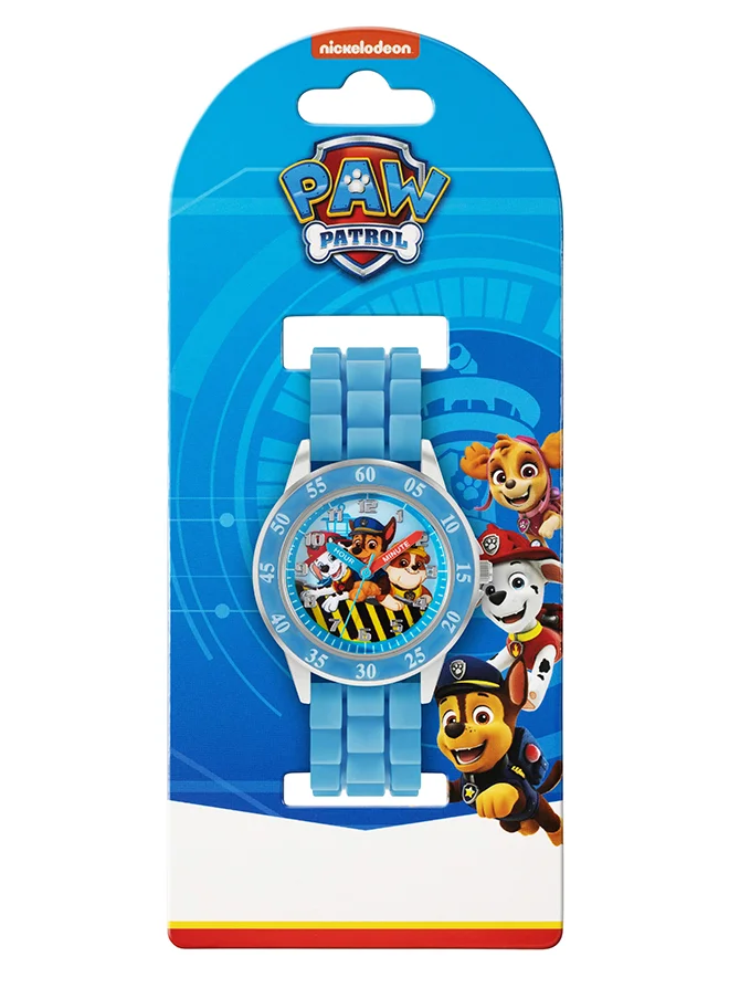 ديزني Boys Analog Round Shape Silicon Wrist Watch - PAW9030 - 33 Millimeter