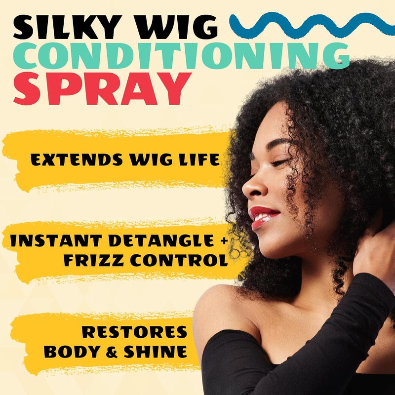 AllDay Locks Synthetic Wig Spray (8 oz)  Revitalizing & Refreshing LeaveIn Conditioner  Smoothens Detangles & Nourishes  Cleanses Softens and Revitalizes Synthetic Hair  8 oz - Image 1