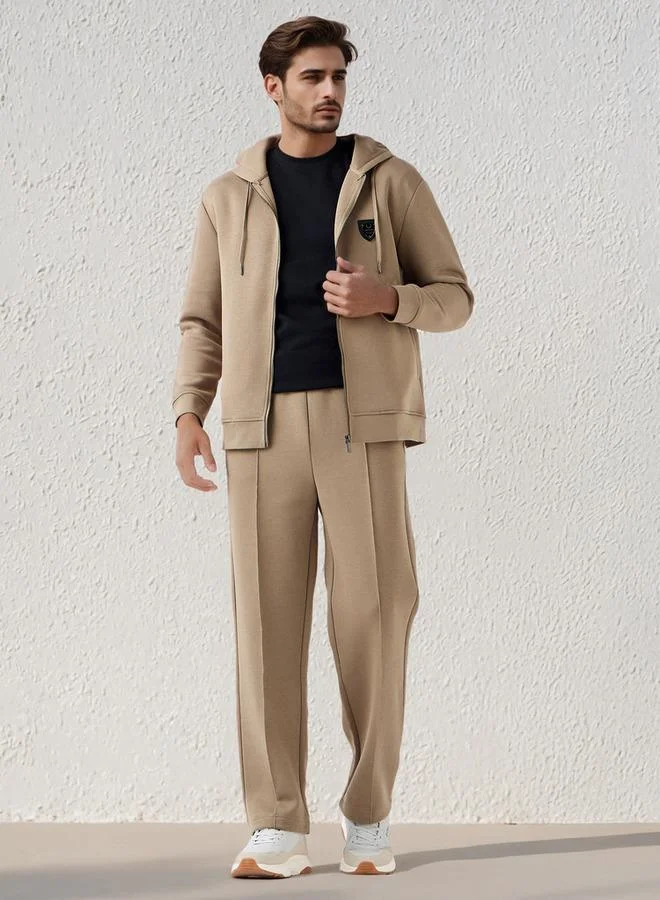 Emperor Emperor Men Regular Fit Flexi Waist Joggers with Panelled Detail