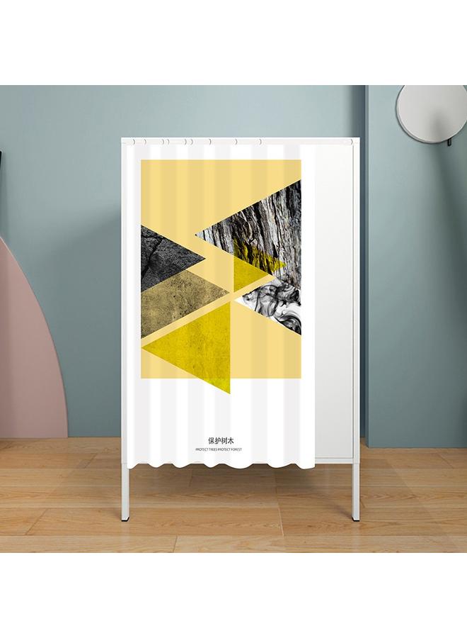 Bluejw Self-adhesive Slide-rail Shelter Curtain Kitchen Cabinet Bookshelf Dust-proof Door Curtain Wardrobe Curtain-type Pull Curtain Bookshelf Shelf Shelter Ugly Curtain - Image 1