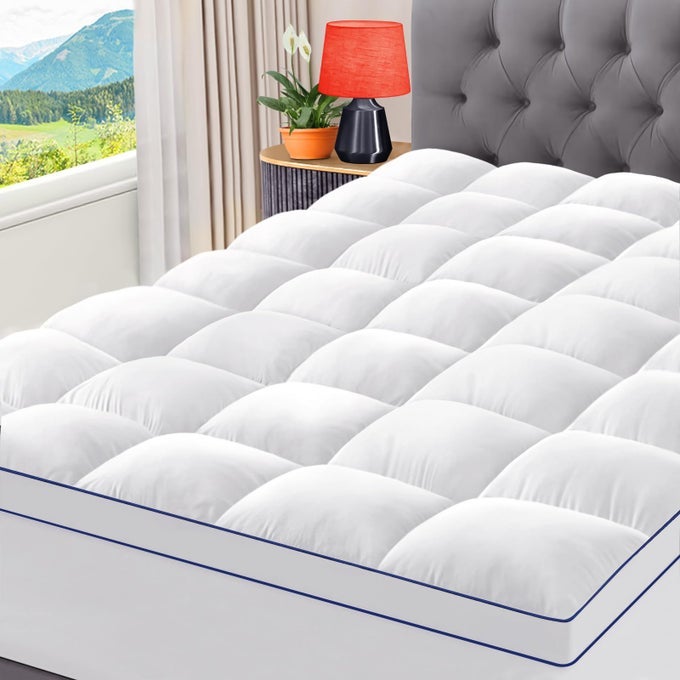 CALIFORNIA KING MATTRESS TOPPER COOLING MATTRESS PAD COVER EXTRA THICK PILLOW TOP MATTRESS TOPPER WITH 821 INCH ELASTICATED DEEP POCKETS PLUSH DOWN ALTERNATIVE FILL MATTRESS PROTECTOR