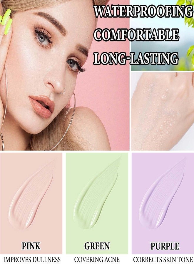 DuoZeng 1 Pcs One Step Color Corrector,Natural Isolation Cream,Face Primer Makeup Tricolor Tinted Moisturizer,Oil Control & Moisturizing Skin Tone Correcting and Brightening Primer Concealer Foundation - Image 5